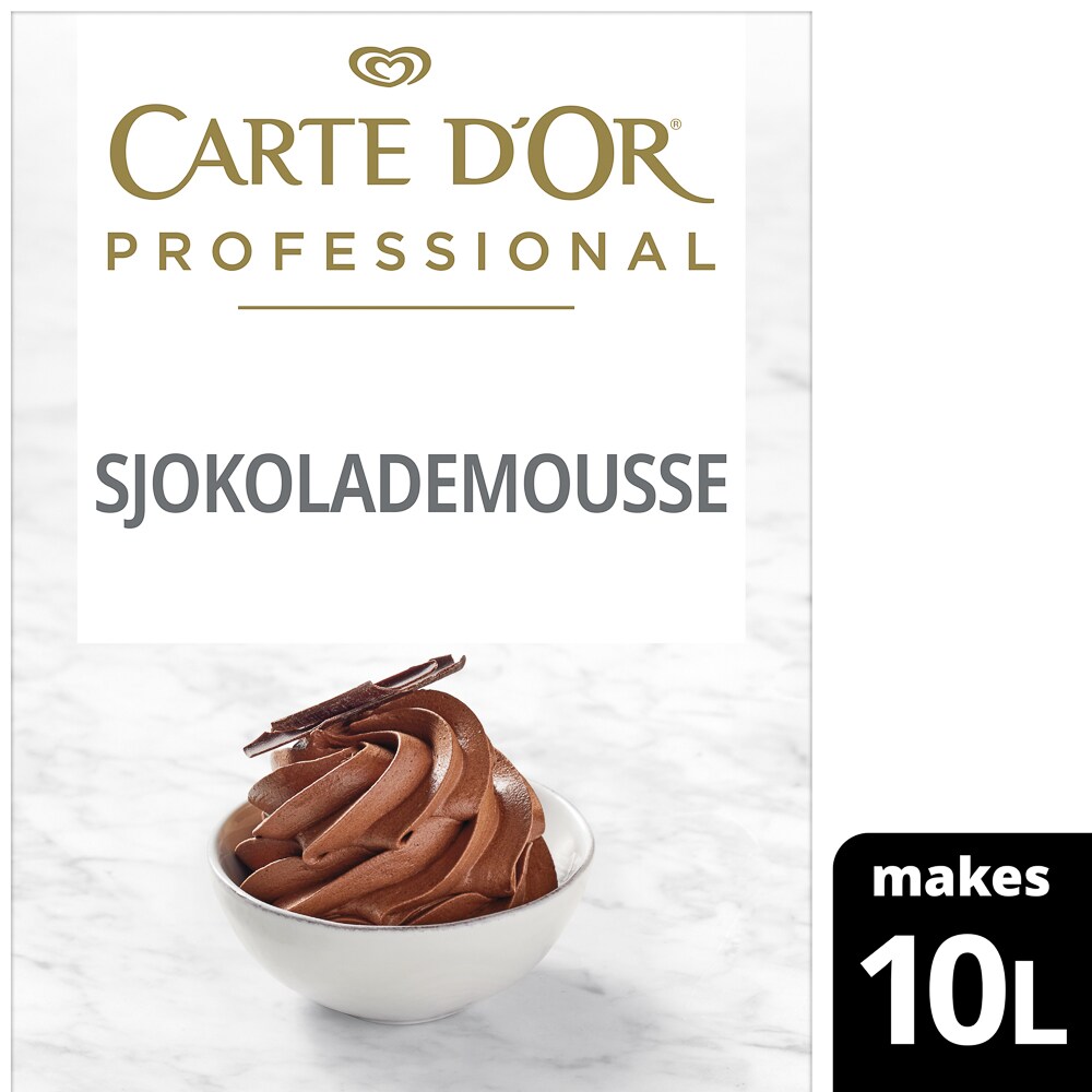 CARTE D'OR Sjokolademousse 1 x 1,44 kg - CARTE D'OR Sjokolademousse – for mye smak, enkel tilberedning og generøs mengde!
