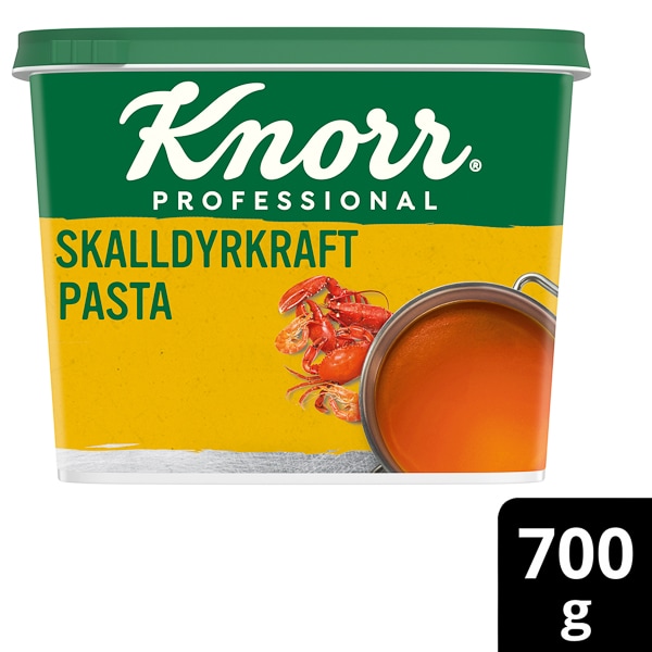 Knorr Skalldyrkraft, pasta 6 x 700 g - Knorr Skalldyrkraft i pastaformat for balanse, dybde og en god smaksbase i matlagingen.