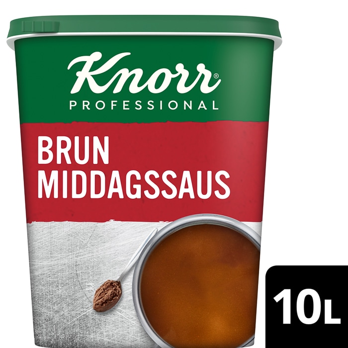 Knorr Brun Middagssaus, pasta 6 x 1 kg - Knorr Brun Middagssaus for et raskt tilberedt, varmebestandig sausalternativ med fyldig smak!