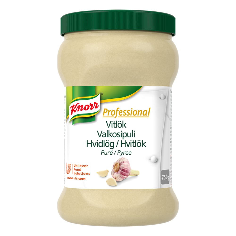 Knorr Professional Hvitløk krydderipuré 2 x 750 g - Knorr Professional Hvitløk krydderipuré – for avrundet smak og samme kvalitet hver gang!