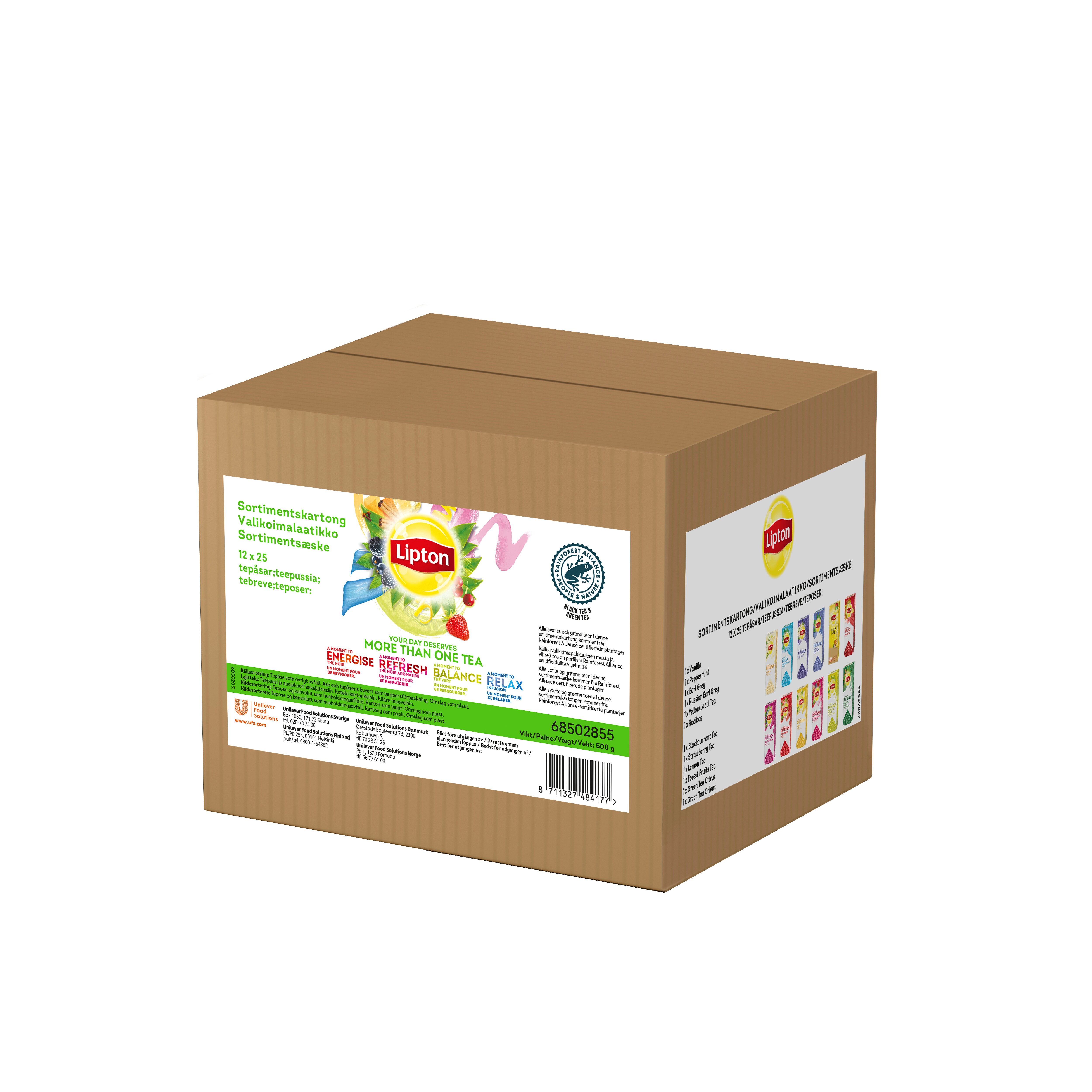 Lipton Assortert Kartong te 12x25ps -