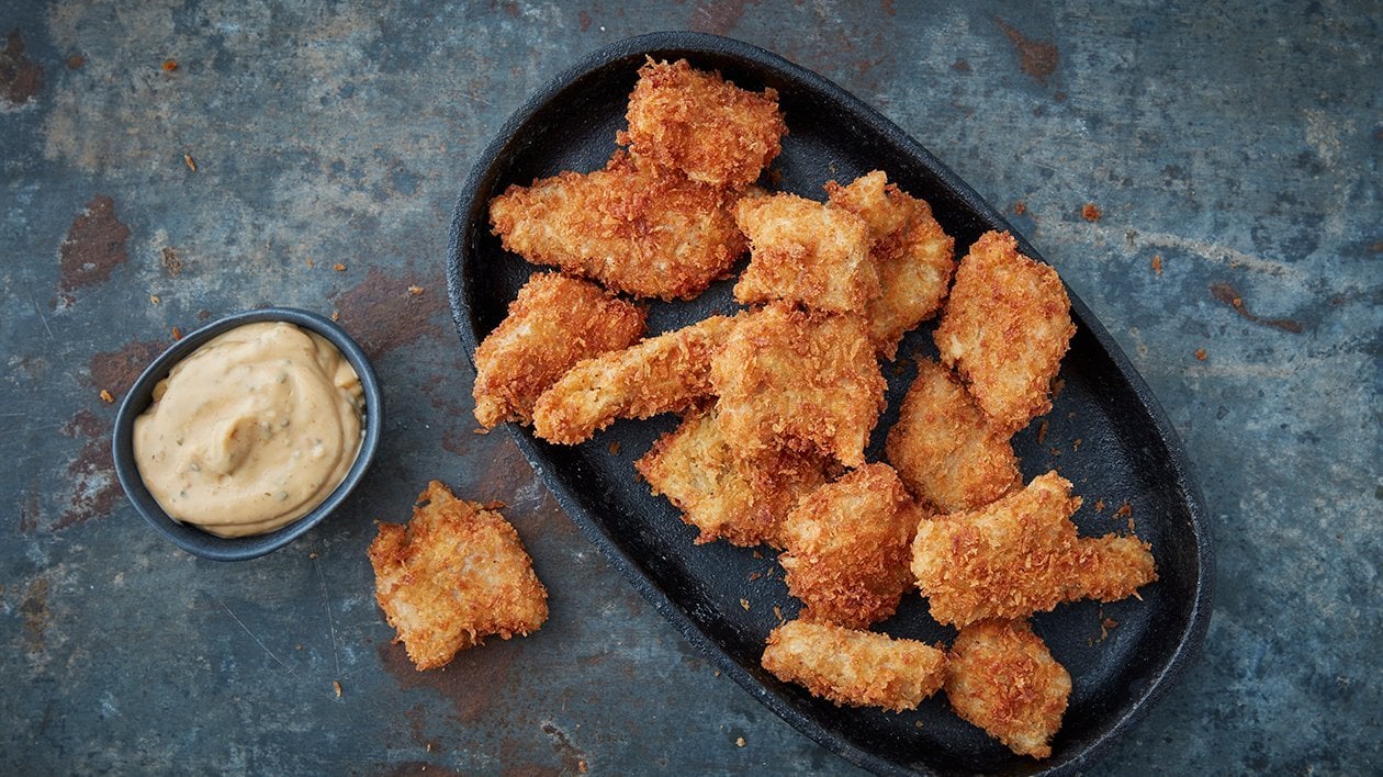 Crispy NoChicken Chunks – - Oppskrift