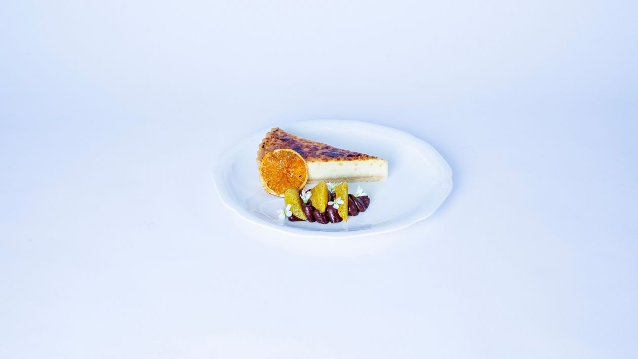 Appelsin Crème Brûlée kake, sjokolademousse og appelsin marinert i vanilje – - Oppskrift