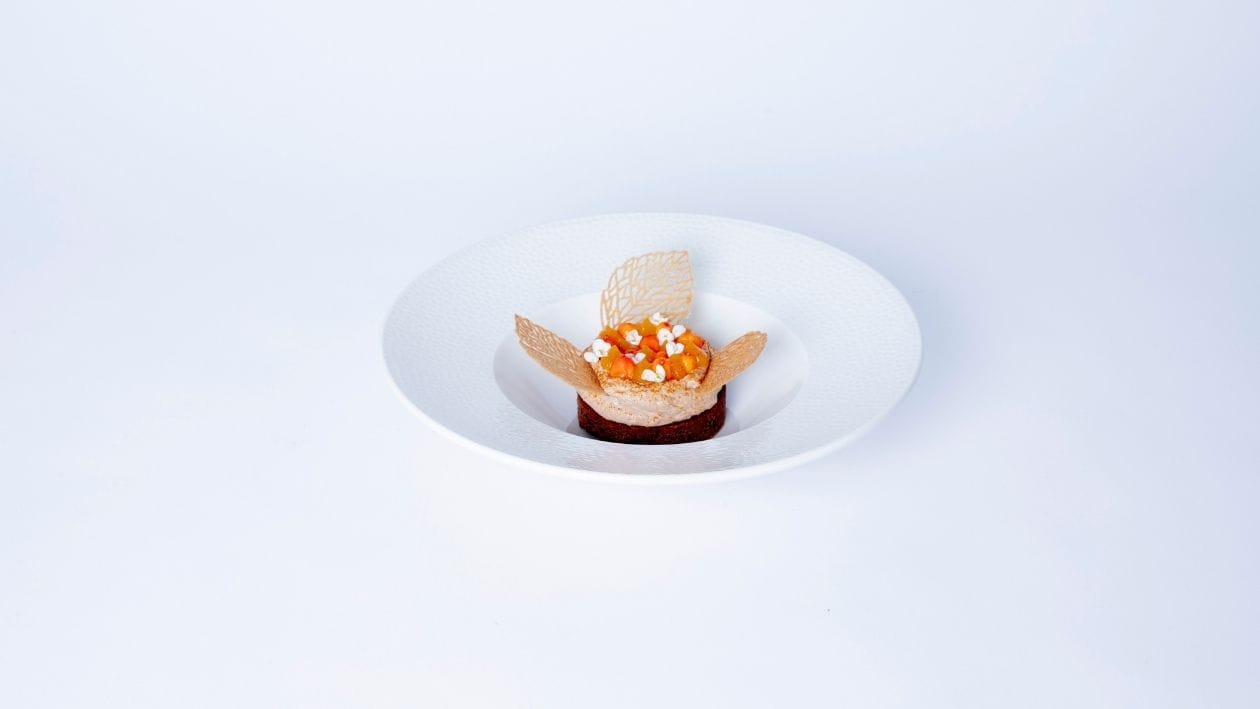 Sjokoladekake, karamellmousse og havtorn – - Oppskrift