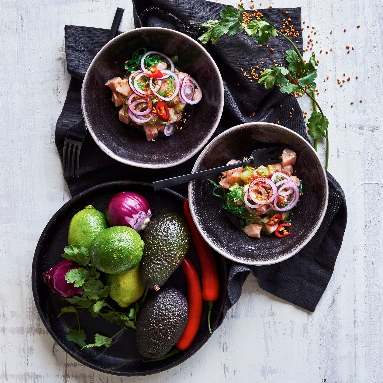 Asiatisk lakse-ceviche med lime – - Oppskrift