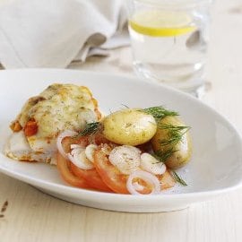 Gratinert fisk med urtelokk - Klimasmart Gratinert fisk med urtelokk - Klimasmart
