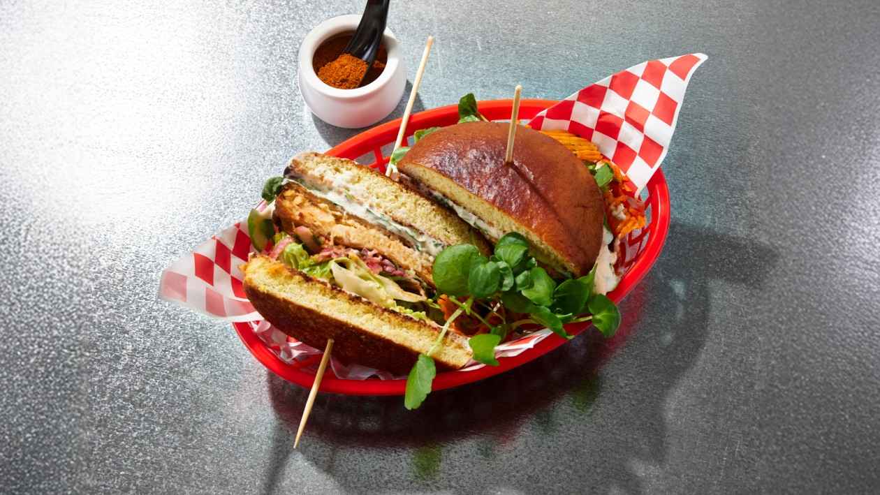 Indisk Skalldyrsburger – - Oppskrift