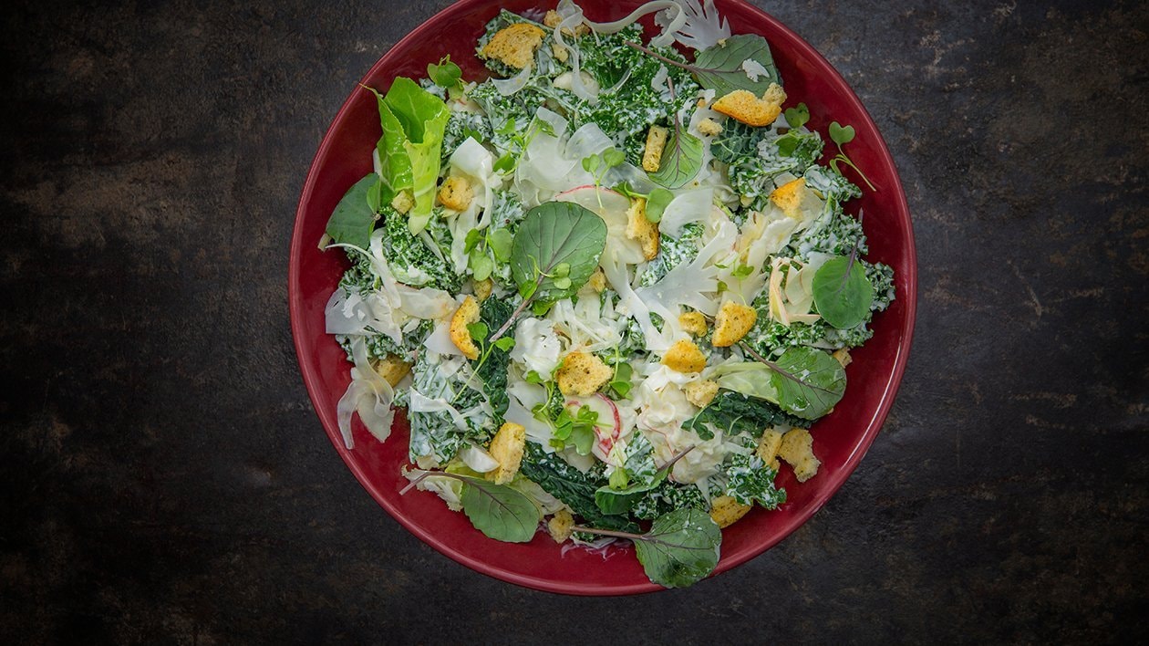 Caesarsalat på kål