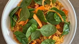 Gulrot og ingefærbulgur med appelsin Gulrot og ingefærbulgur med appelsin