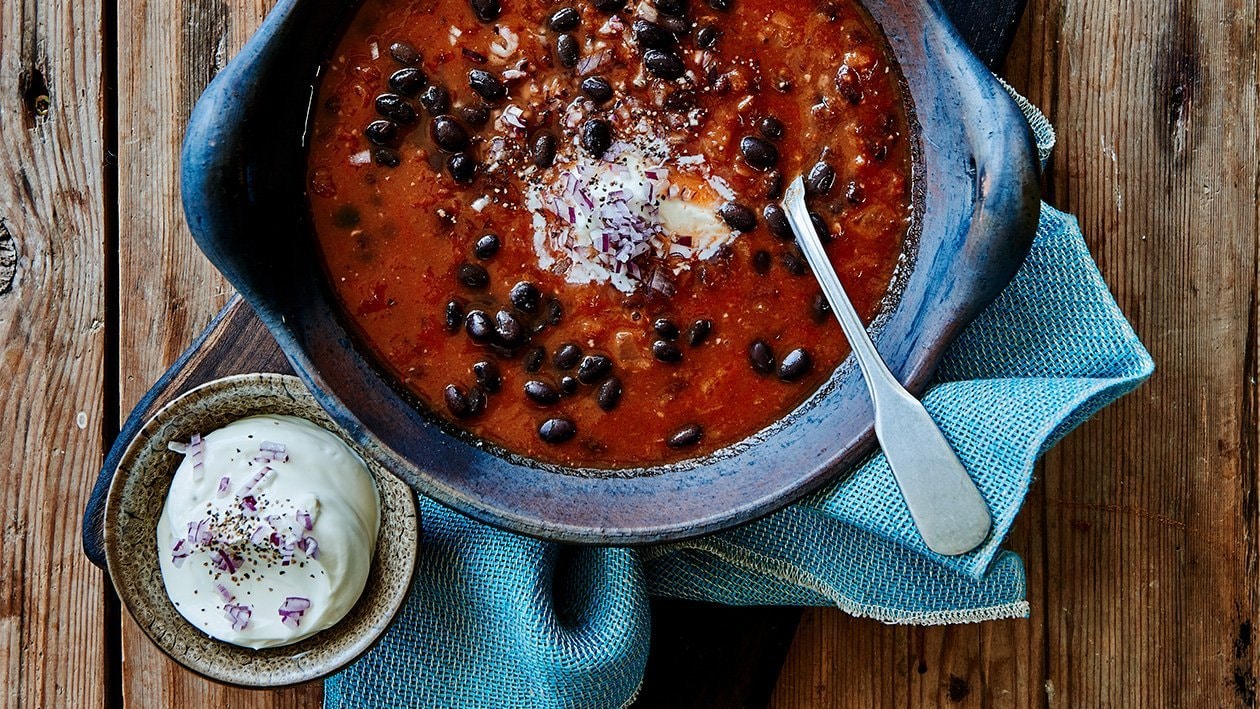Meksikansk tomat- og bønnesuppe – - Oppskrift