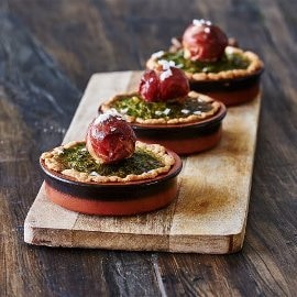 Terte med Schwarzwalder-skinke, poteter og spinat Terte med Schwarzwalder-skinke, poteter og spinat