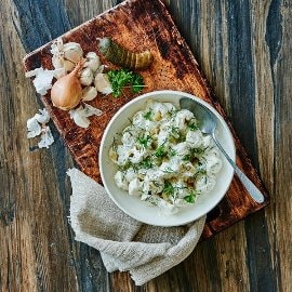 Tysk Potetsalat med en tvist Tysk Potetsalat med en tvist