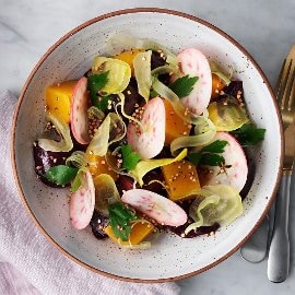 Beter med ristet bokhvete, selleristang og eple