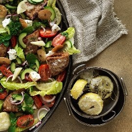 Fattoush – Sprø salat med fritert pita og syltet sitron Fattoush – Sprø salat med fritert pita og syltet sitron