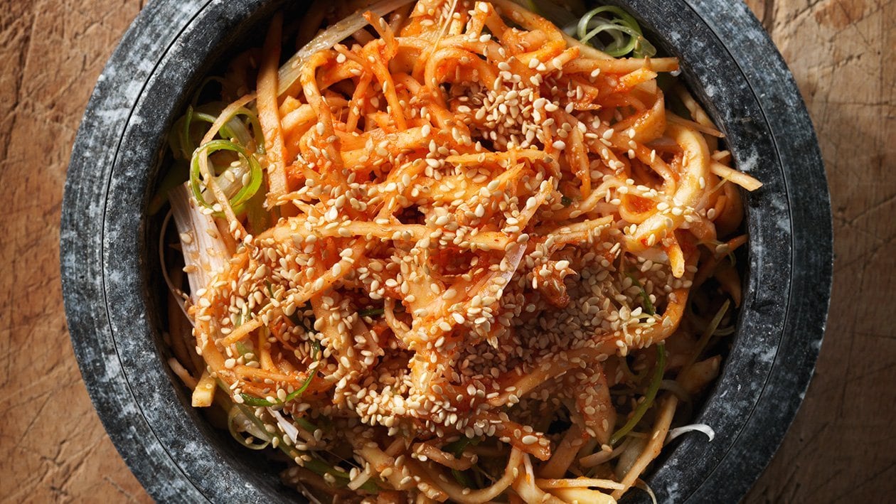 Koreansk kålrotsalat – - Oppskrift