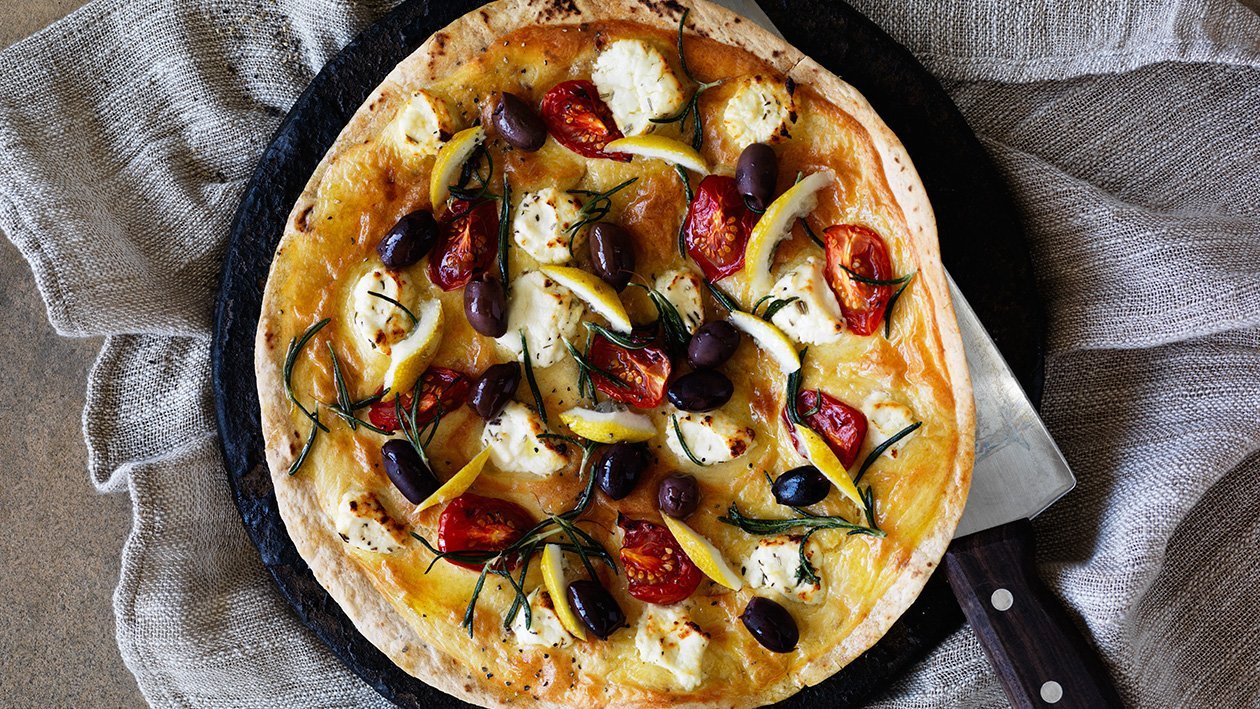 Manakeesh – Arabisk pizza med geitost – - Oppskrift