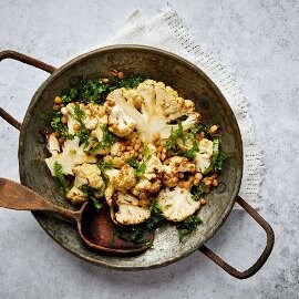 Linsesalat med stekt blomkål Linsesalat med stekt blomkål