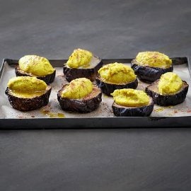 Stekt kålrot med kikertcurry Stekt kålrot med kikertcurry
