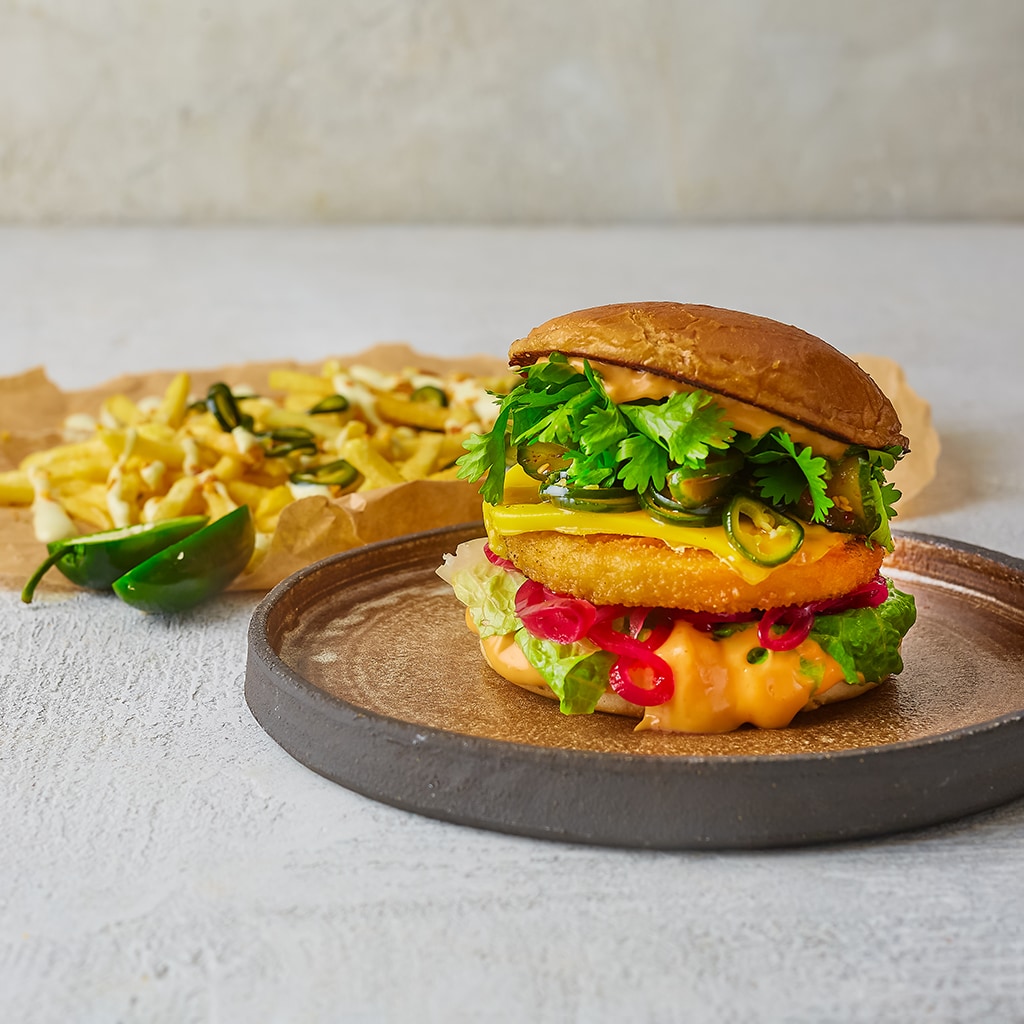 The Vegetarian Butcher Crispy NoChicken Burger “Korean style” The Vegetarian Butcher Crispy NoChicken Burger “Korean style”