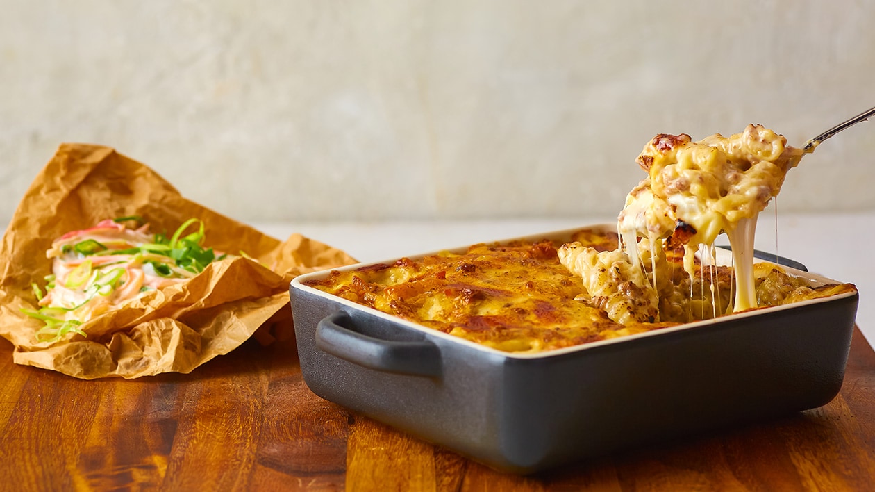 Meaty Mac & cheese – - Oppskrift