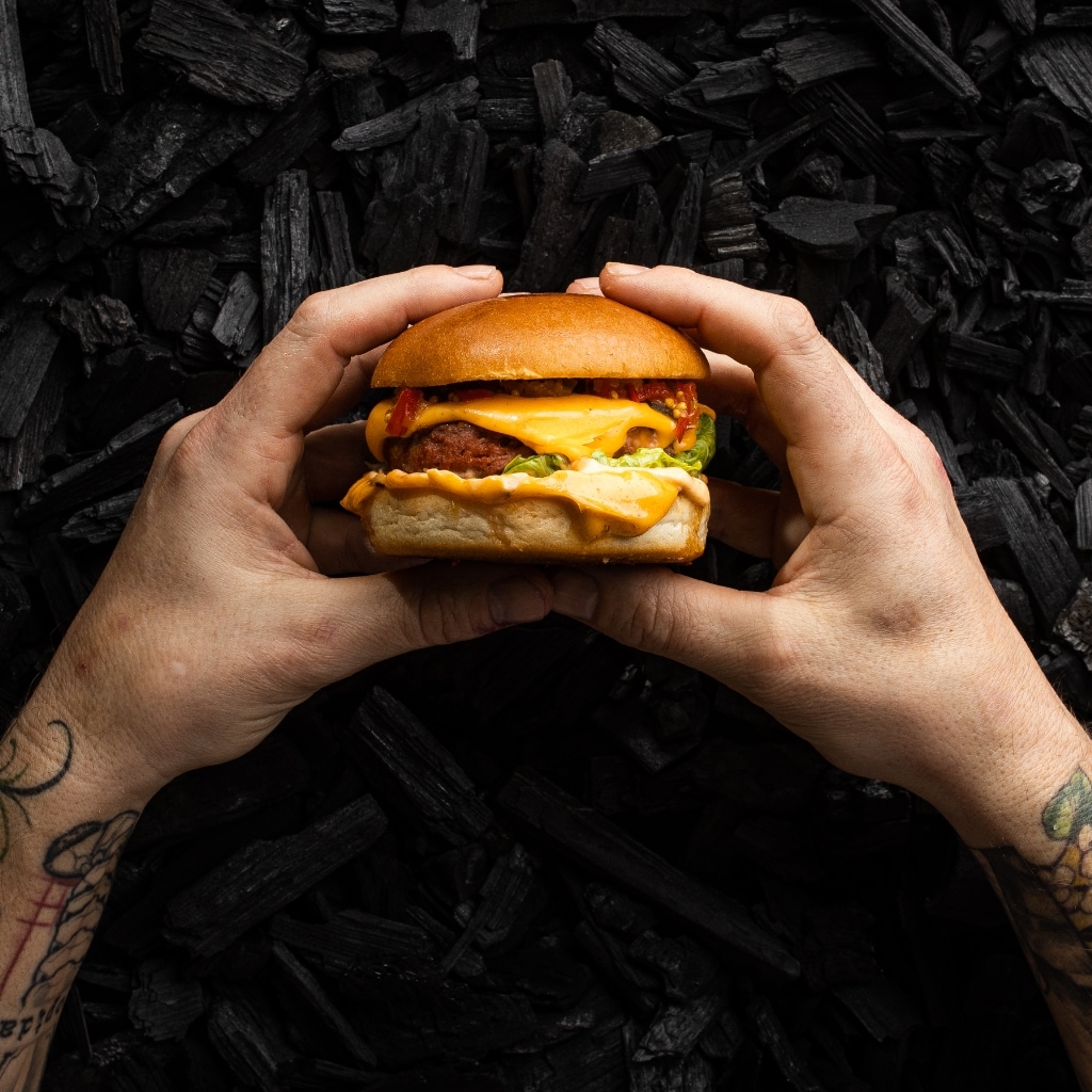 Cheeseburger med chilipickels