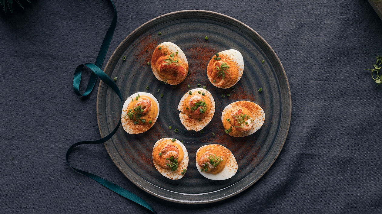 Deviled eggs med hummer – - Oppskrift