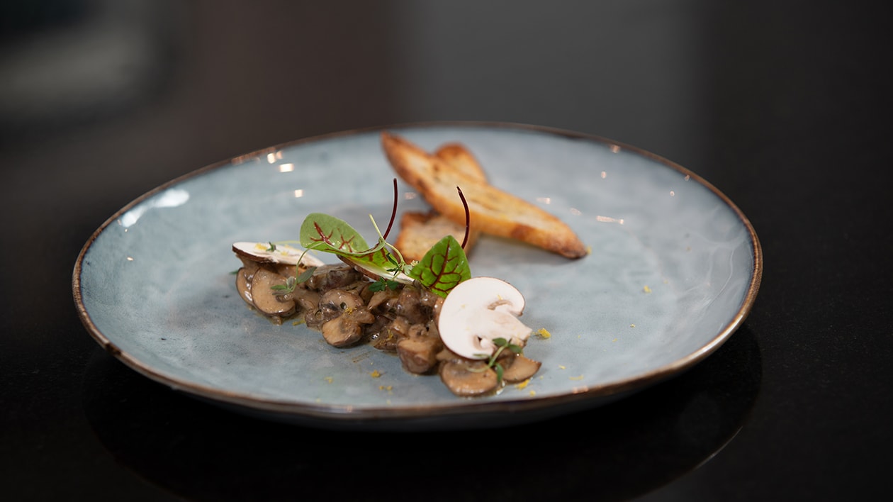 Sjampinjong-toast med miso – - Oppskrift