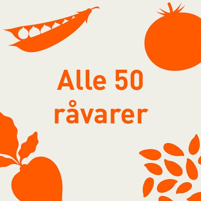 Oversikt over Future 50 Foods' råvarer Oversikt over Future 50 Foods' råvarer