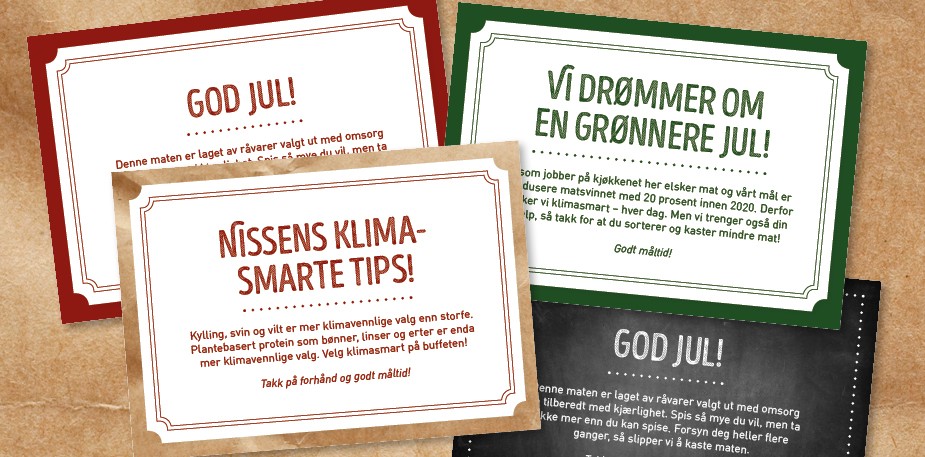 Ta vare på julen med små notiser til gjestene!
