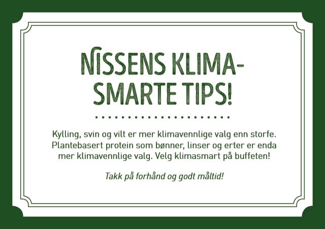 Nissens klimasmarte tips! Nissens klimasmarte tips!