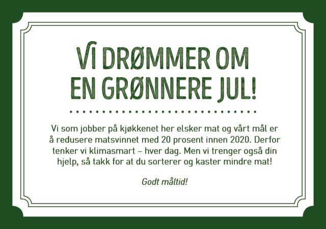 Vi drømmer om en grønn jul! Vi drømmer om en grønn jul!