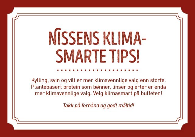 Nissens klimasmarte tips! Nissens klimasmarte tips!