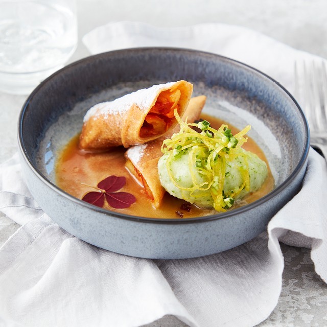 By på en grønn dessert! 