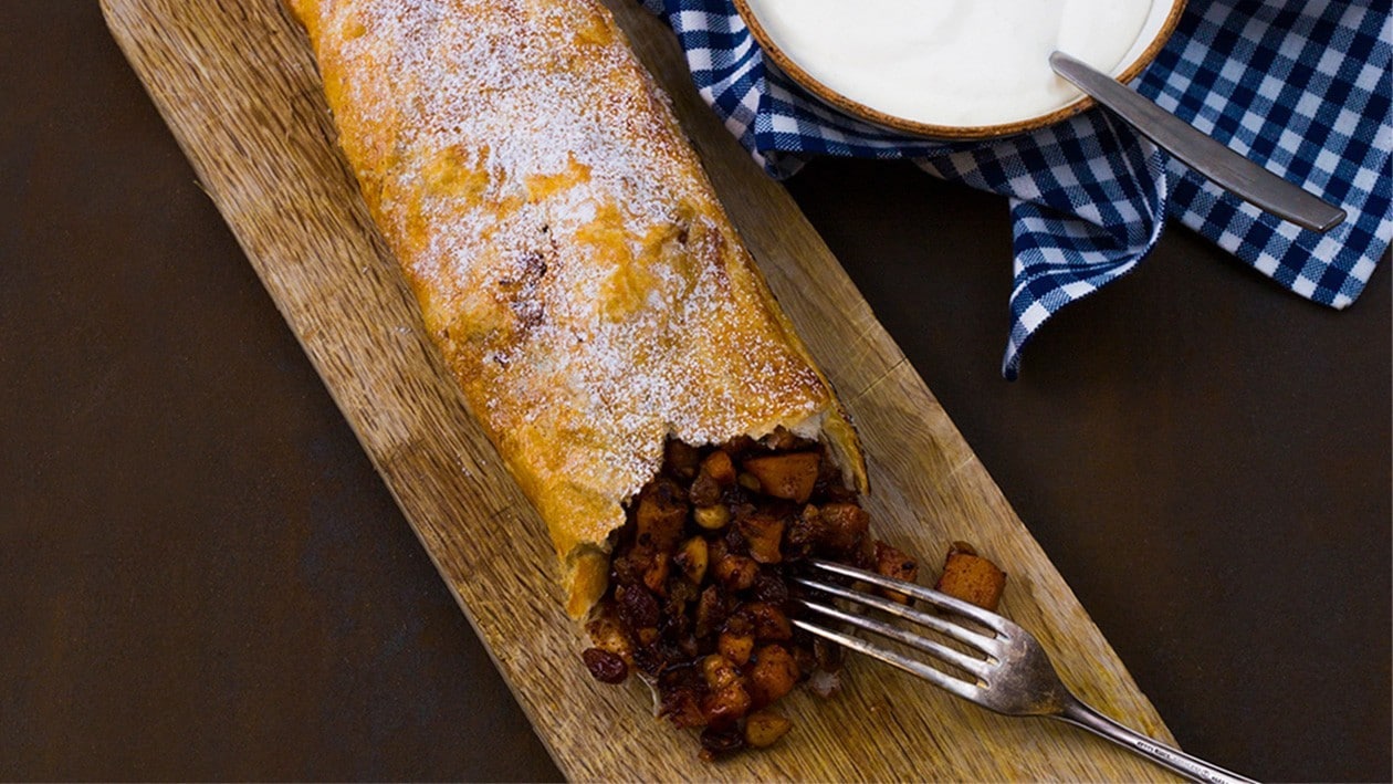 Apfelstrudel med ingefær